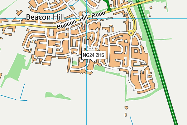 NG24 2HS map - OS VectorMap District (Ordnance Survey)