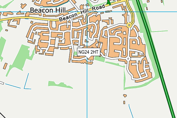 NG24 2HT map - OS VectorMap District (Ordnance Survey)