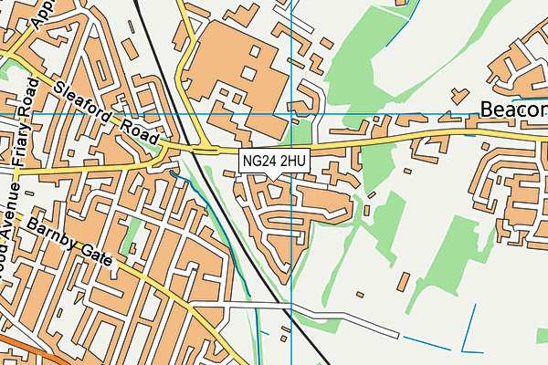 NG24 2HU map - OS VectorMap District (Ordnance Survey)