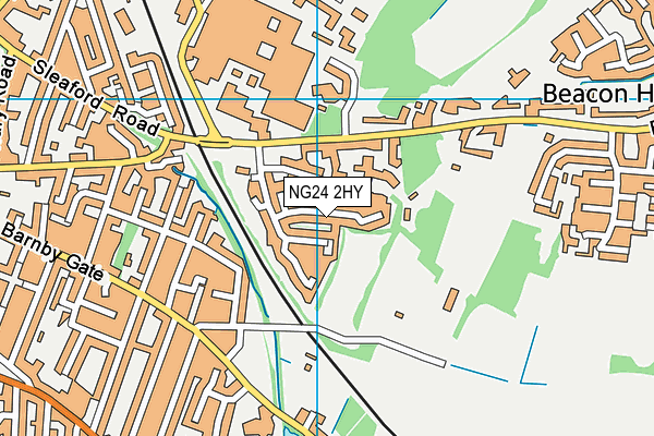 NG24 2HY map - OS VectorMap District (Ordnance Survey)