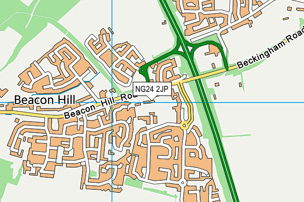 NG24 2JP map - OS VectorMap District (Ordnance Survey)