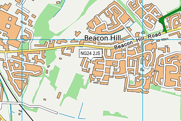 NG24 2JS map - OS VectorMap District (Ordnance Survey)