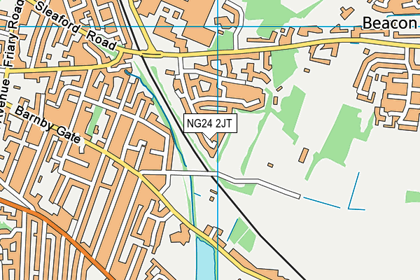 NG24 2JT map - OS VectorMap District (Ordnance Survey)