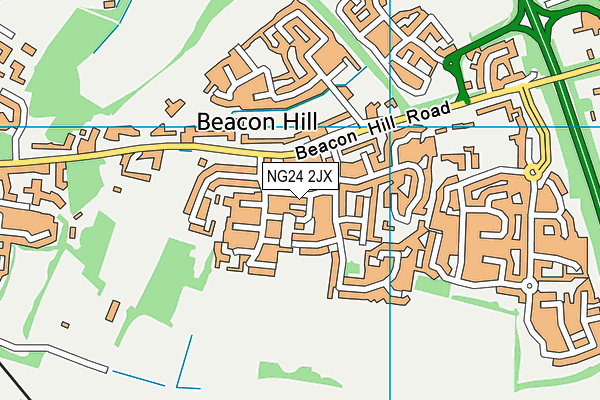NG24 2JX map - OS VectorMap District (Ordnance Survey)