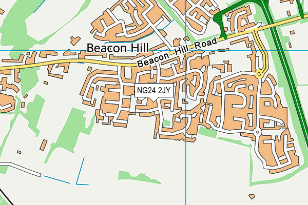 NG24 2JY map - OS VectorMap District (Ordnance Survey)