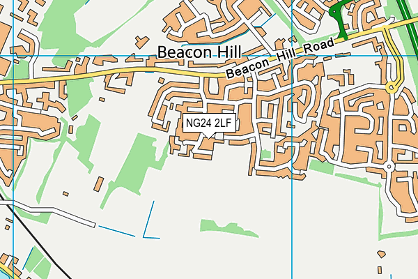 NG24 2LF map - OS VectorMap District (Ordnance Survey)