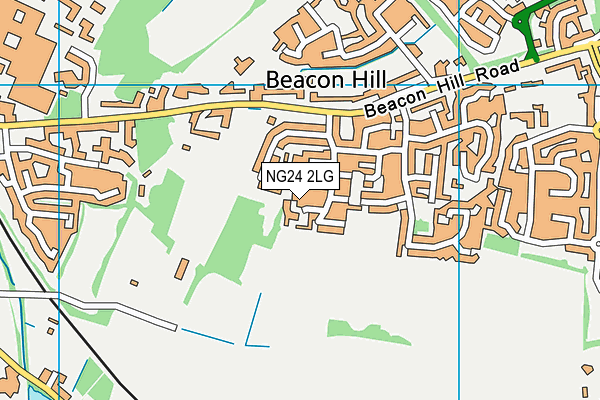 NG24 2LG map - OS VectorMap District (Ordnance Survey)