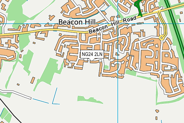 NG24 2LN map - OS VectorMap District (Ordnance Survey)