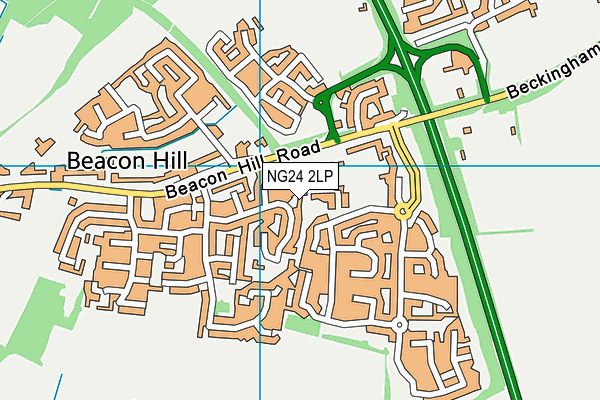 NG24 2LP map - OS VectorMap District (Ordnance Survey)