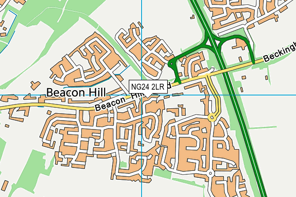 NG24 2LR map - OS VectorMap District (Ordnance Survey)