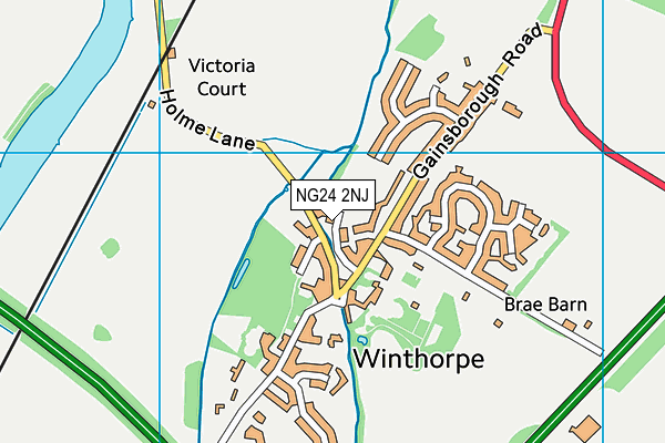 NG24 2NJ map - OS VectorMap District (Ordnance Survey)
