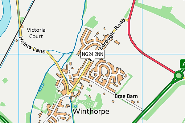 Winthorpe Primary School map (NG24 2NN) - OS VectorMap District (Ordnance Survey)
