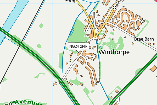NG24 2NR map - OS VectorMap District (Ordnance Survey)