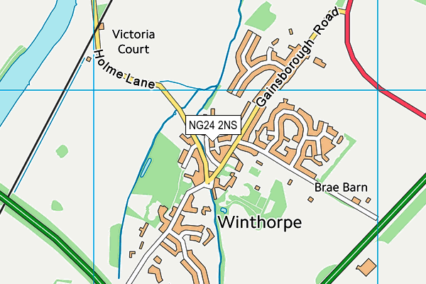 NG24 2NS map - OS VectorMap District (Ordnance Survey)
