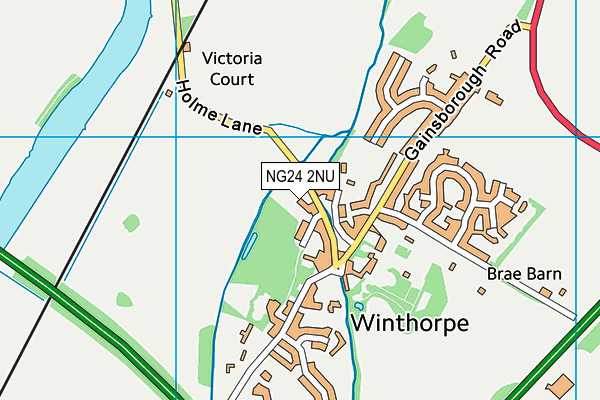 NG24 2NU map - OS VectorMap District (Ordnance Survey)