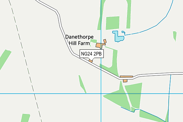 NG24 2PB map - OS VectorMap District (Ordnance Survey)