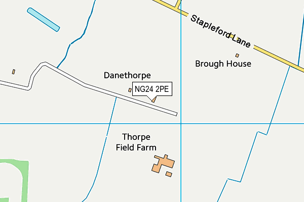 NG24 2PE map - OS VectorMap District (Ordnance Survey)