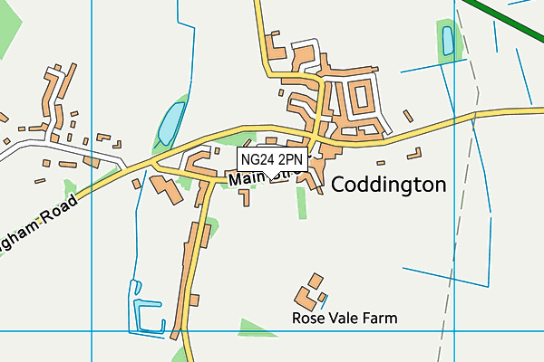 Map of CODDINGTON PLOUGH LIMITED at district scale