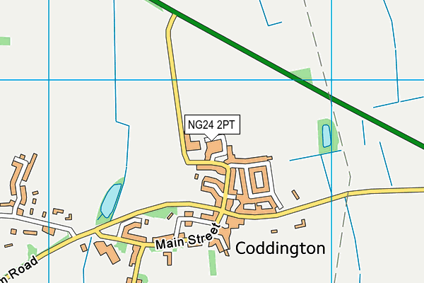 NG24 2PT map - OS VectorMap District (Ordnance Survey)