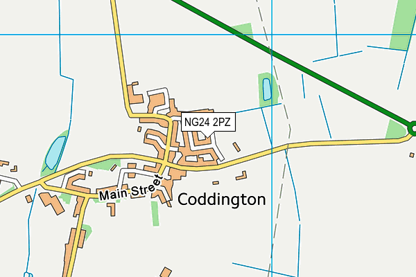 NG24 2PZ map - OS VectorMap District (Ordnance Survey)