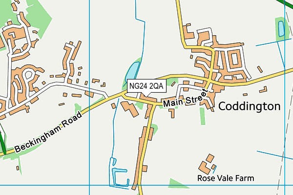 NG24 2QA map - OS VectorMap District (Ordnance Survey)