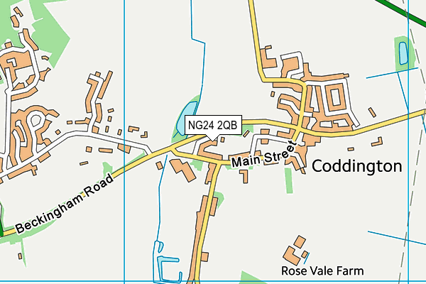 NG24 2QB map - OS VectorMap District (Ordnance Survey)