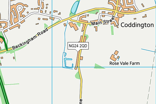 NG24 2QD map - OS VectorMap District (Ordnance Survey)