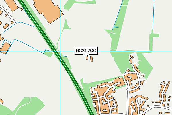 NG24 2QG map - OS VectorMap District (Ordnance Survey)
