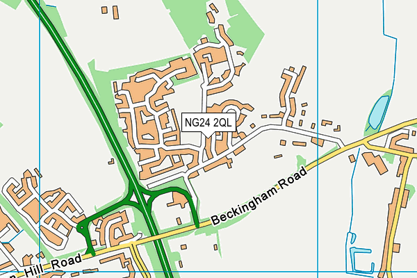 NG24 2QL map - OS VectorMap District (Ordnance Survey)