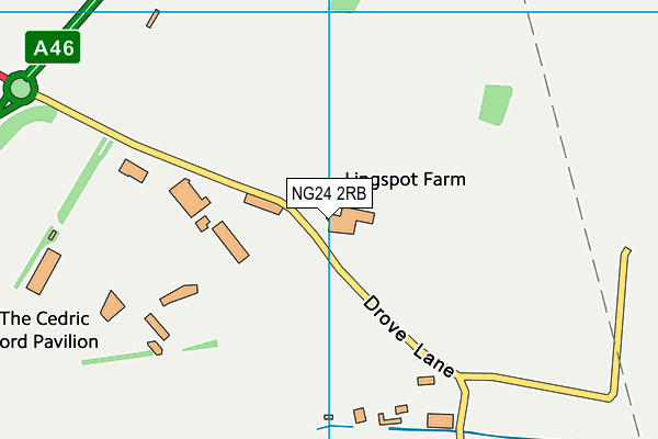 NG24 2RB map - OS VectorMap District (Ordnance Survey)