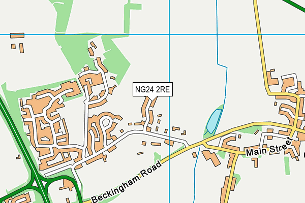 NG24 2RE map - OS VectorMap District (Ordnance Survey)