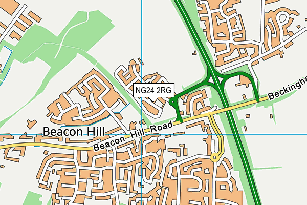 NG24 2RG map - OS VectorMap District (Ordnance Survey)