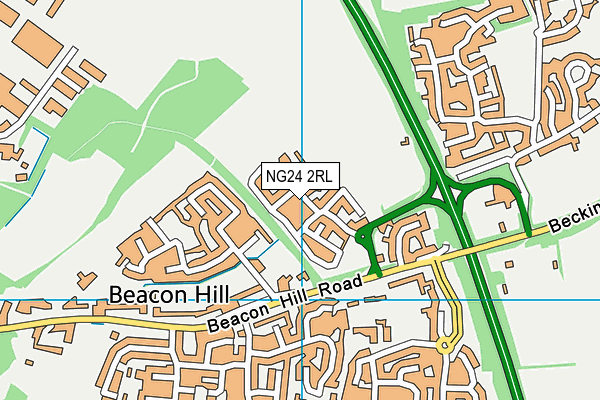 NG24 2RL map - OS VectorMap District (Ordnance Survey)