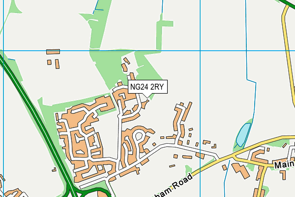NG24 2RY map - OS VectorMap District (Ordnance Survey)