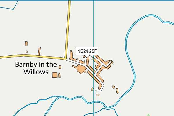 NG24 2SF map - OS VectorMap District (Ordnance Survey)