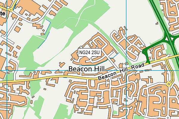 NG24 2SU map - OS VectorMap District (Ordnance Survey)