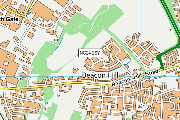 NG24 2SY map - OS VectorMap District (Ordnance Survey)