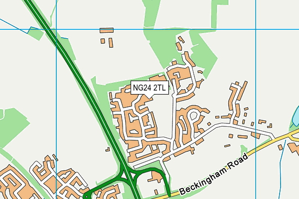 NG24 2TL map - OS VectorMap District (Ordnance Survey)