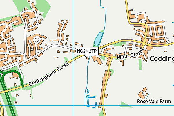 NG24 2TP map - OS VectorMap District (Ordnance Survey)