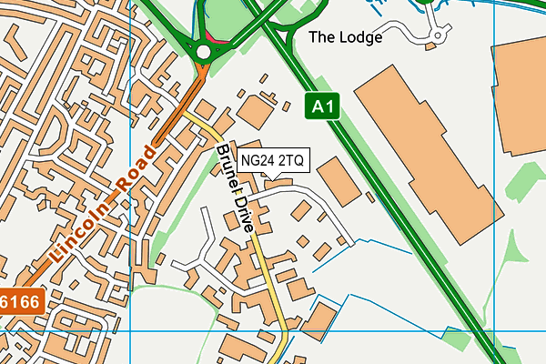 NG24 2TQ map - OS VectorMap District (Ordnance Survey)