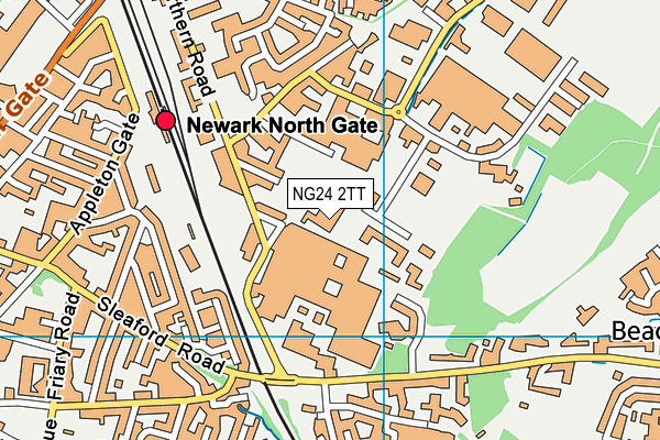 NG24 2TT map - OS VectorMap District (Ordnance Survey)