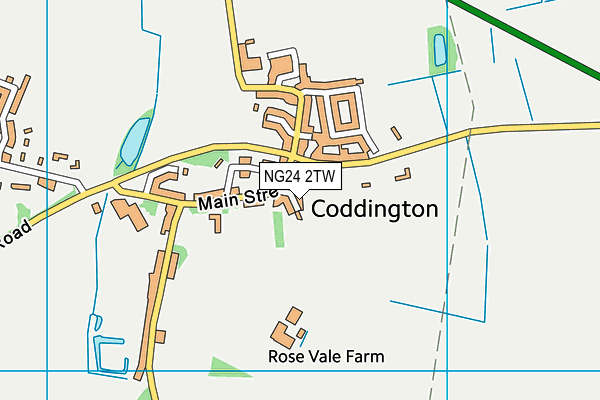 NG24 2TW map - OS VectorMap District (Ordnance Survey)