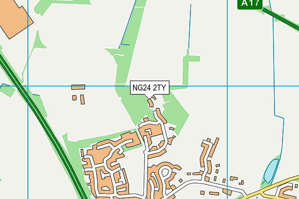 NG24 2TY map - OS VectorMap District (Ordnance Survey)