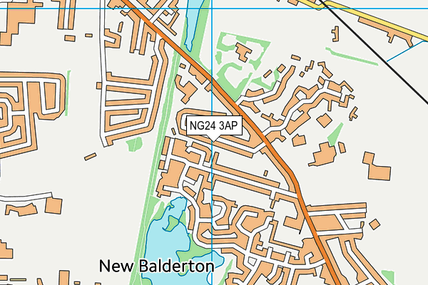 NG24 3AP map - OS VectorMap District (Ordnance Survey)