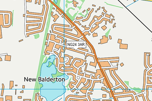 NG24 3AR map - OS VectorMap District (Ordnance Survey)