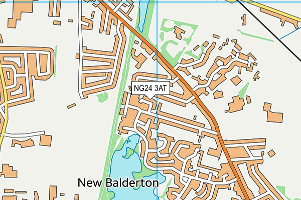 NG24 3AT map - OS VectorMap District (Ordnance Survey)