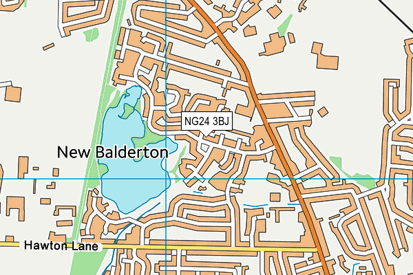 NG24 3BJ map - OS VectorMap District (Ordnance Survey)