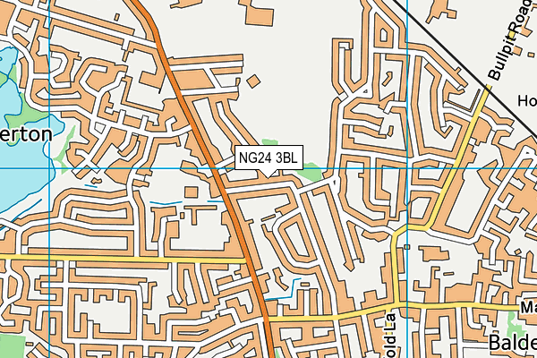 NG24 3BL map - OS VectorMap District (Ordnance Survey)