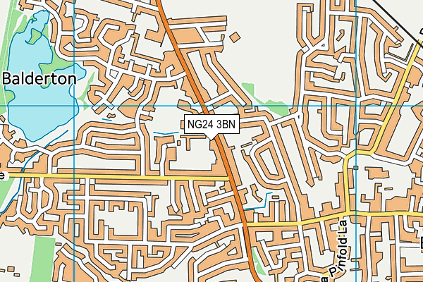 John Hunt Academy map (NG24 3BN) - OS VectorMap District (Ordnance Survey)