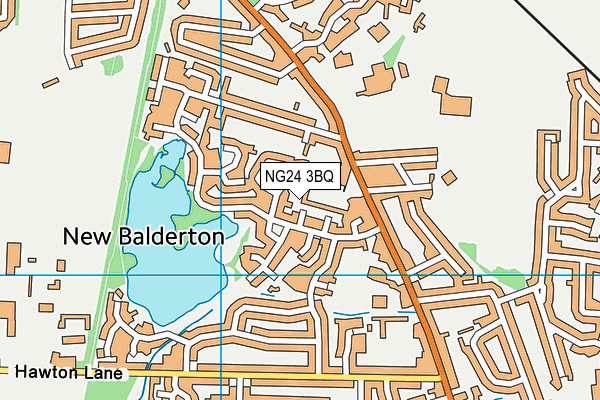 NG24 3BQ map - OS VectorMap District (Ordnance Survey)